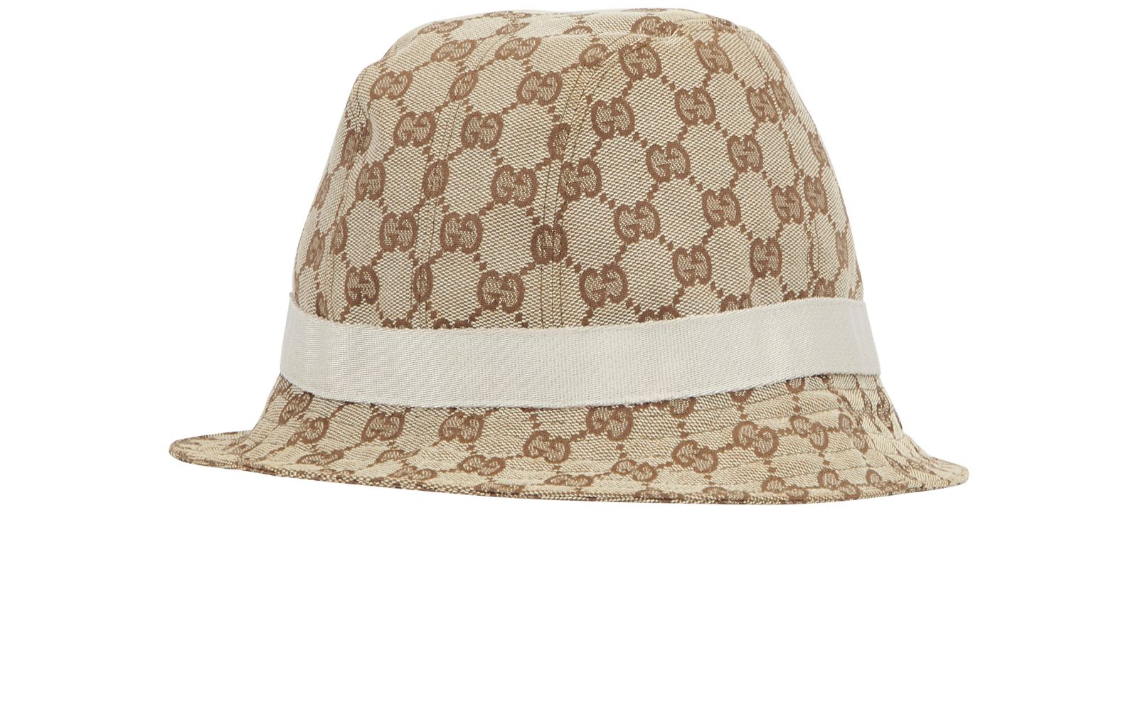 Gucci Supreme Bucket Hat, &pound;150, Accessories, Beige/Brown, Cotton/Polyester Mix, Back view